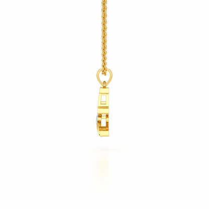 E-Spark Silver Pendant - Yellow Gold - Image 3