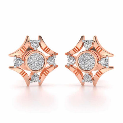 Ere Silver Studs - Rose Gold - Image 1