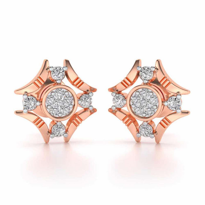 Ere Silver Studs - Rose Gold - Image 1