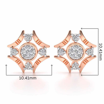 Ere Silver Studs - Rose Gold - Image 2