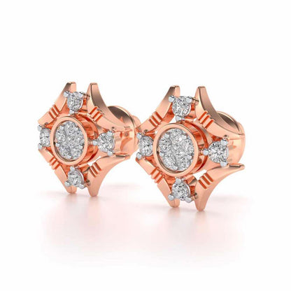 Ere Silver Studs - Rose Gold - Image 3