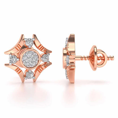 Ere Silver Studs - Rose Gold - Image 4
