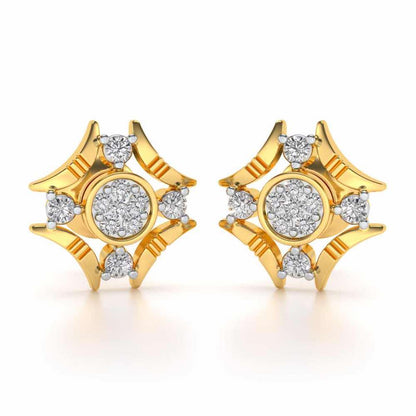Ere Silver Studs - Yellow Gold - Image 1
