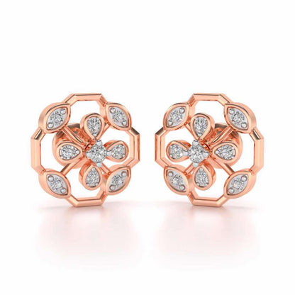 Elegante Silver Studs - Rose Gold - Image 1