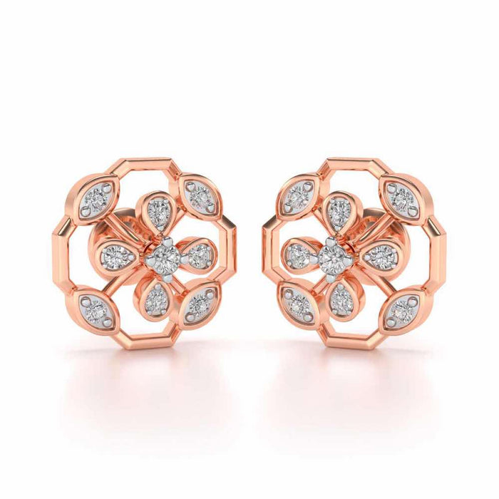 Elegante Silver Studs - Rose Gold - Image 1