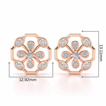 Elegante Silver Studs - Rose Gold - Image 2