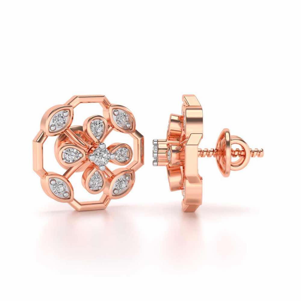 Elegante Silver Studs - Rose Gold - Image 4