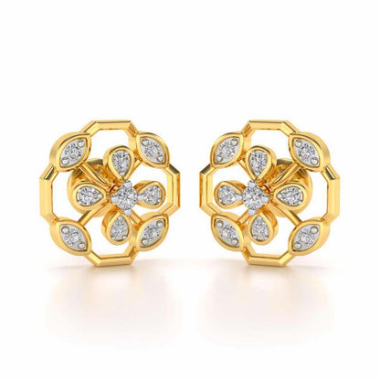 Elegante Silver Studs - Yellow Gold - Image 1