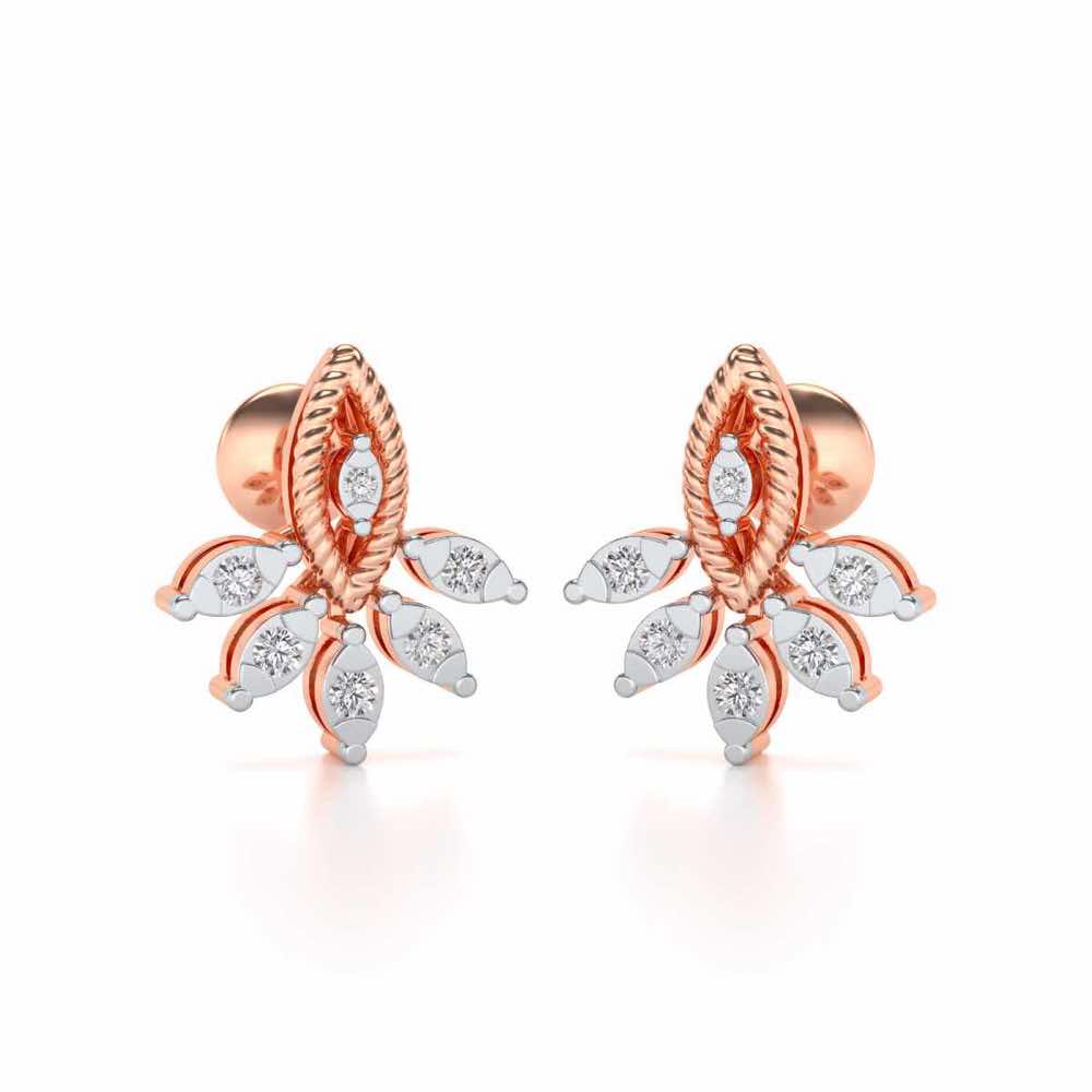 Eminente Silver Studs - Rose Gold - Image 1