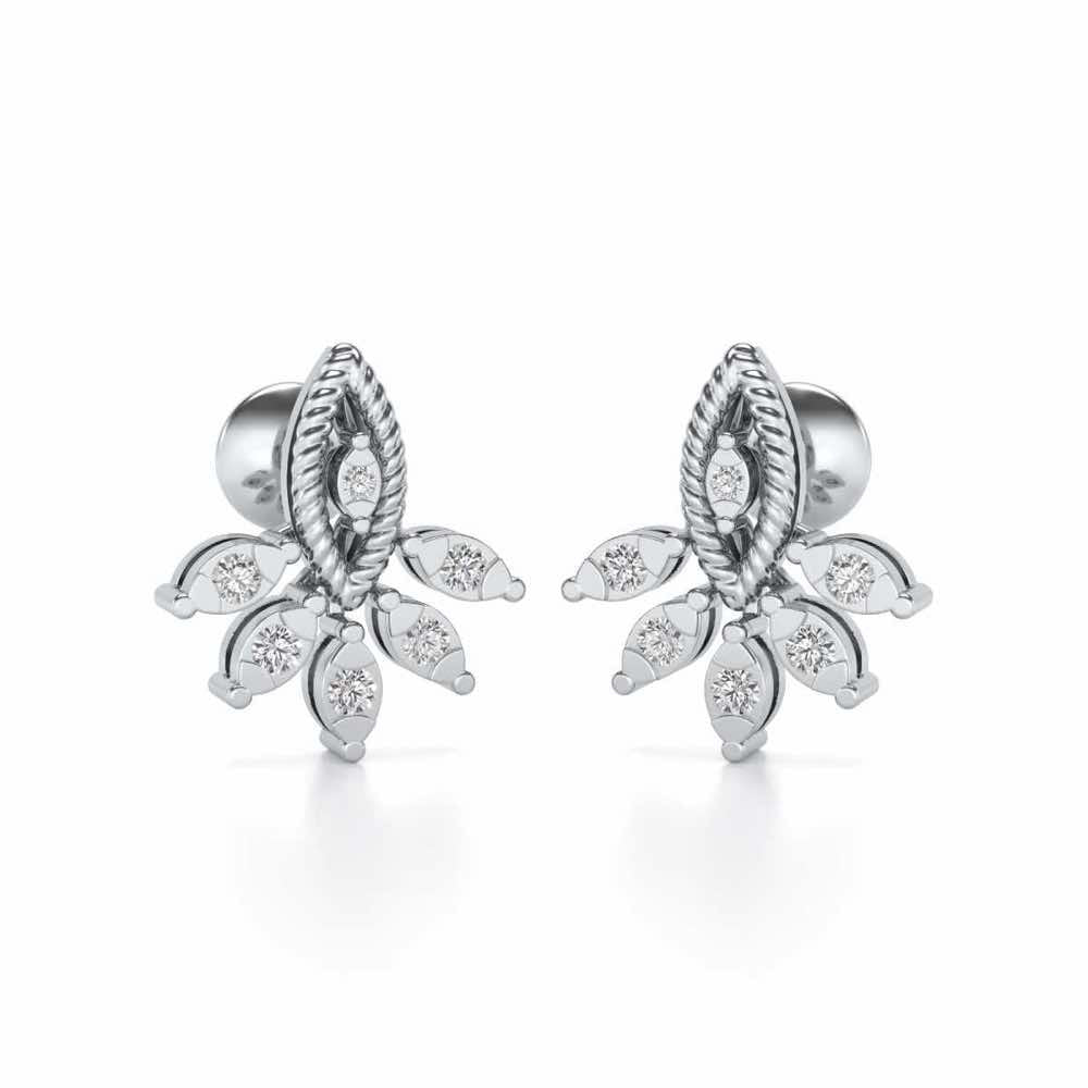 Eminente Silver Studs - White Gold - Image 1