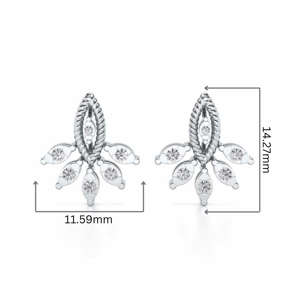 Eminente Silver Studs - White Gold - Image 2