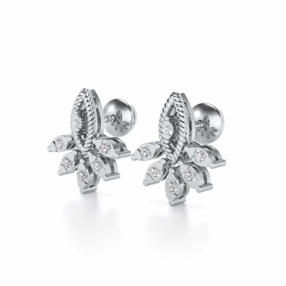Eminente Silver Studs - White Gold - Image 3