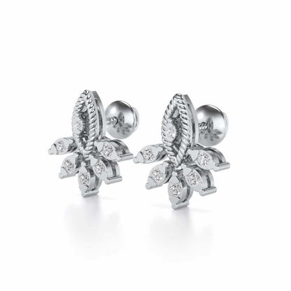 Eminente Silver Studs - White Gold - Image 3