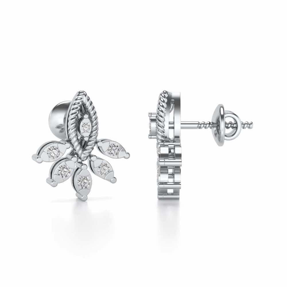Eminente Silver Studs - White Gold - Image 4