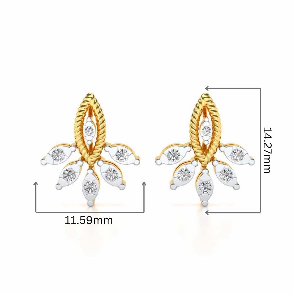Eminente Silver Studs - Yellow Gold - Image 2