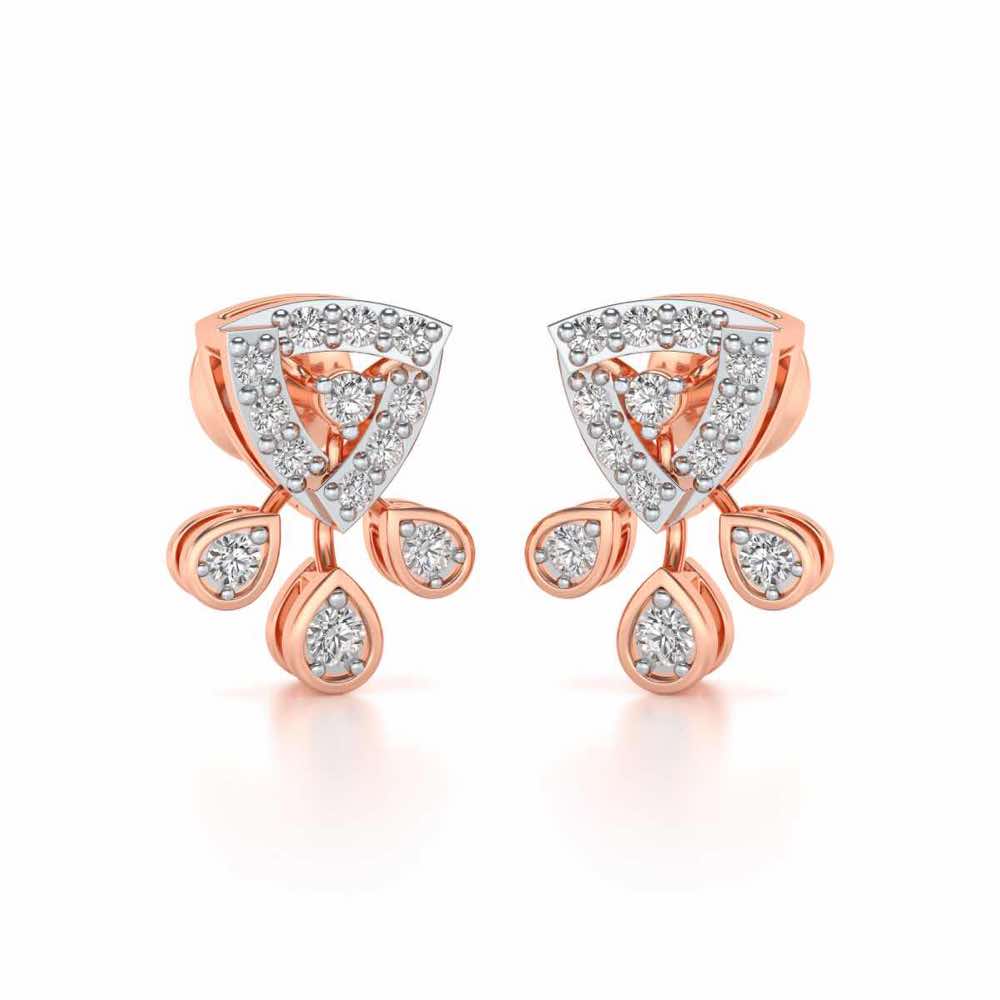 Eashta Silver Earrings - Rose Gold - Image 1
