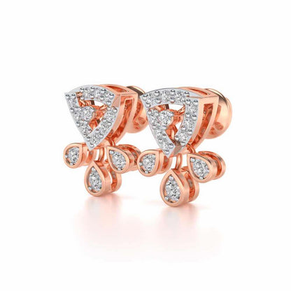 Eashta Silver Earrings - Rose Gold - Image 2