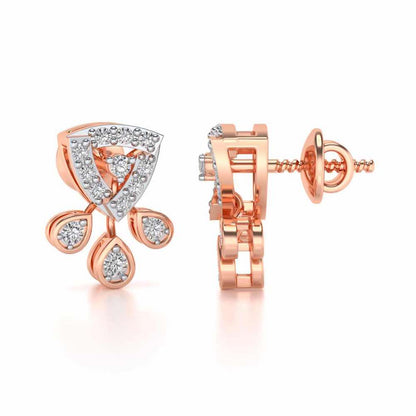 Eashta Silver Earrings - Rose Gold - Image 3