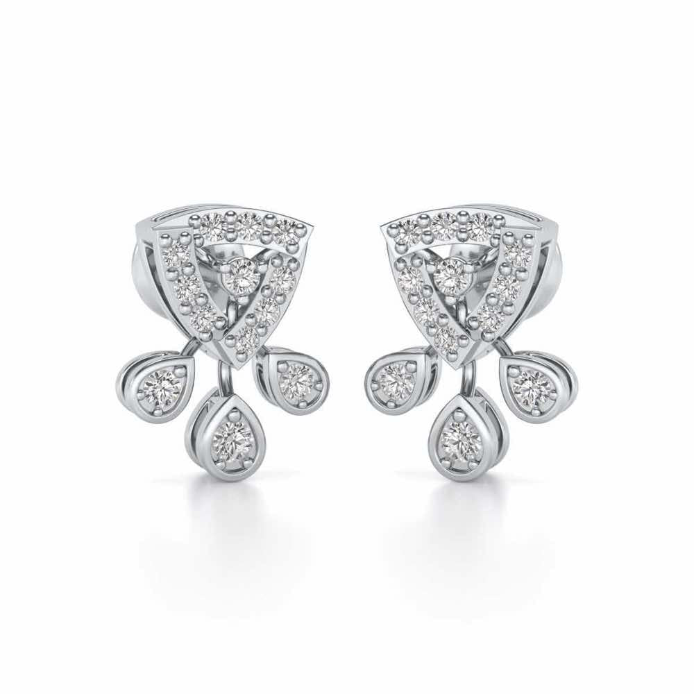 Eashta Silver Earrings - White Gold - Image 1