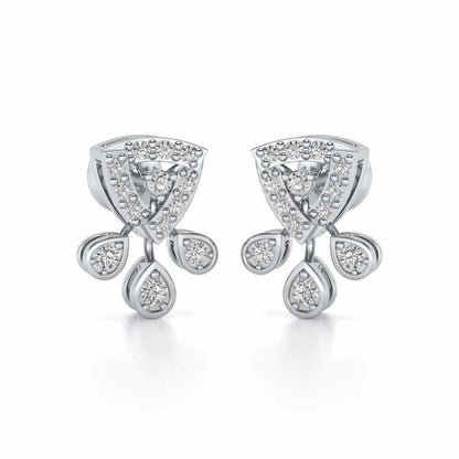 Eashta Silver Earrings - White Gold - Image 1