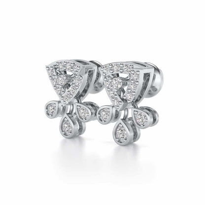 Eashta Silver Earrings - White Gold - Image 2
