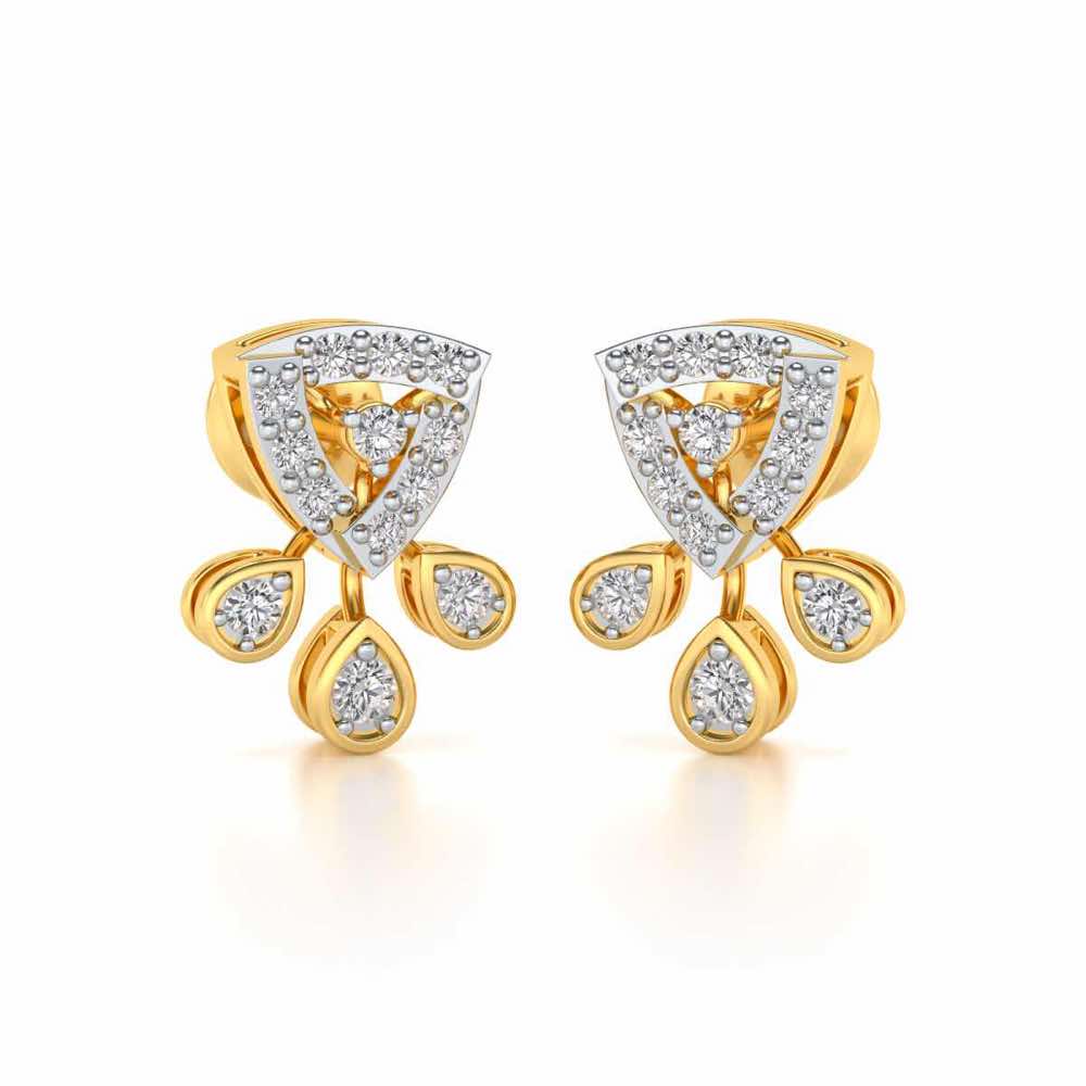 Eashta Silver Earrings - Yellow Gold - Image 1