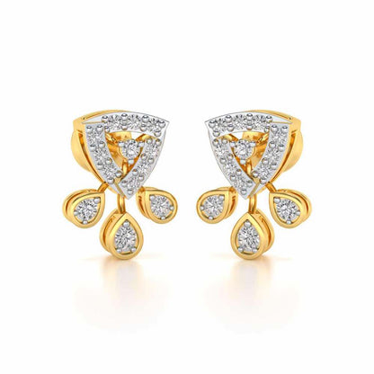Eashta Silver Earrings - Yellow Gold - Image 1