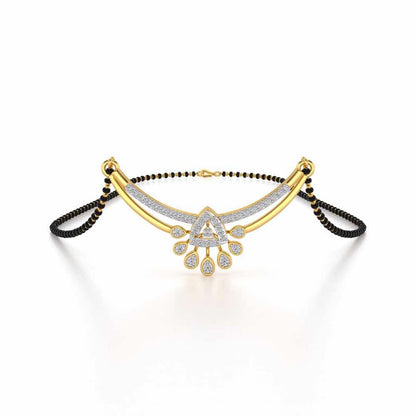 Eashta Silver Mangalsutra - Yellow Gold - Image 1