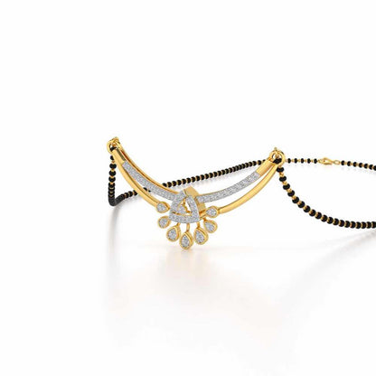 Eashta Silver Mangalsutra - Yellow Gold - Image 2