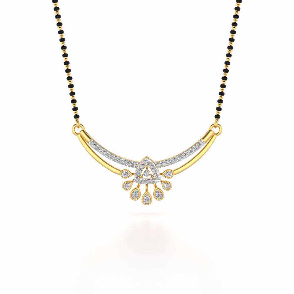 Eashta Silver Mangalsutra - Yellow Gold - Image 3