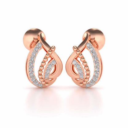 Eclater Silver Studs - Rose Gold - Image 1