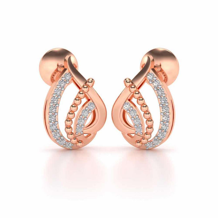 Eclater Silver Studs - Rose Gold - Image 1