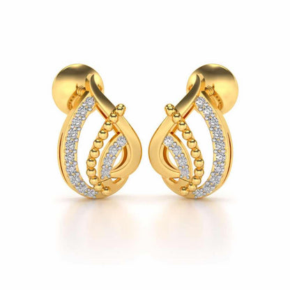 Eclater Silver Studs - Yellow Gold - Image 1