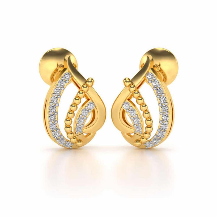 Eclater Silver Studs - Yellow Gold - Image 1