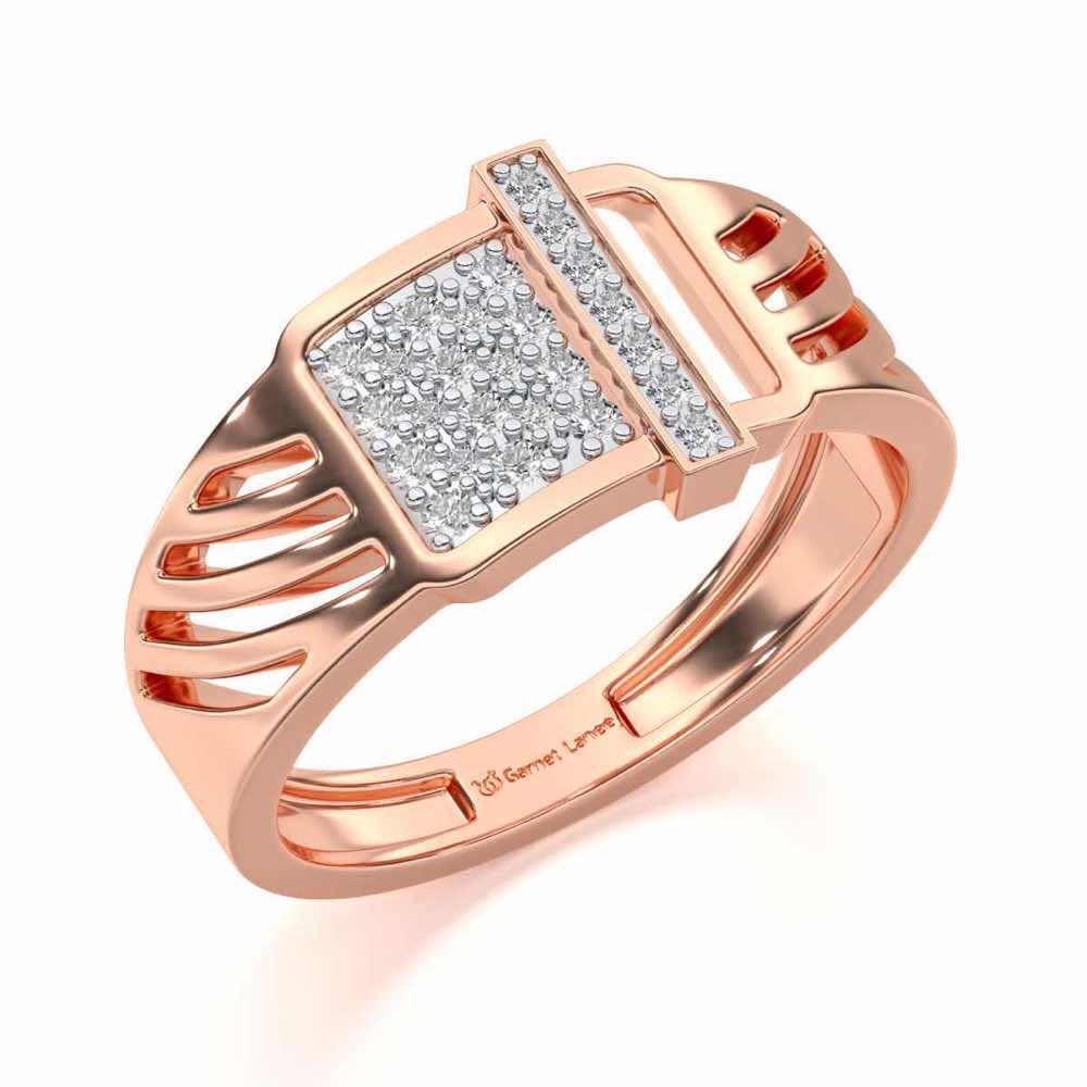Ecstatic Silver Ring For Men - Rose Gold - Image 1