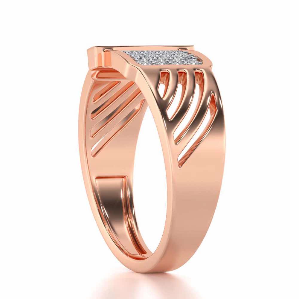 Ecstatic Silver Ring For Men - Rose Gold - Image 3