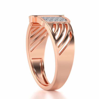 Ecstatic Silver Ring For Men - Rose Gold - Image 3