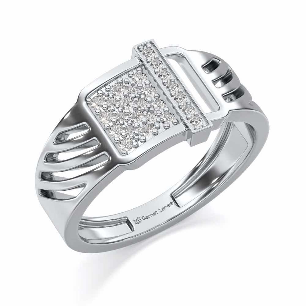 Ecstatic Silver Ring For Men - White Gold - Image 1