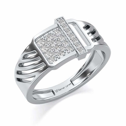 Ecstatic Silver Ring For Men - White Gold - Image 1