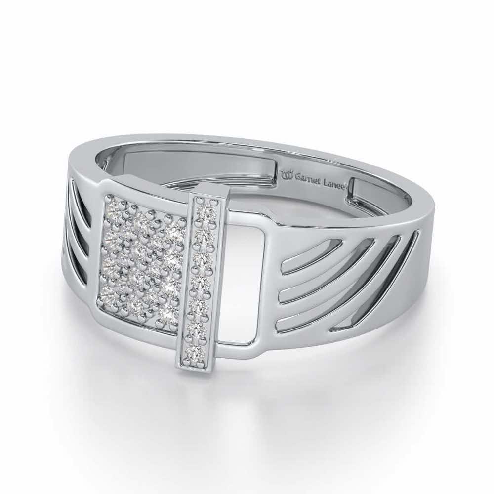 Ecstatic Silver Ring For Men - White Gold - Image 2