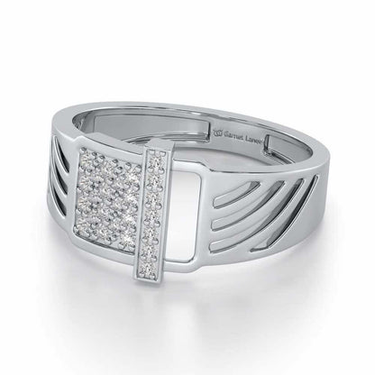 Ecstatic Silver Ring For Men - White Gold - Image 2