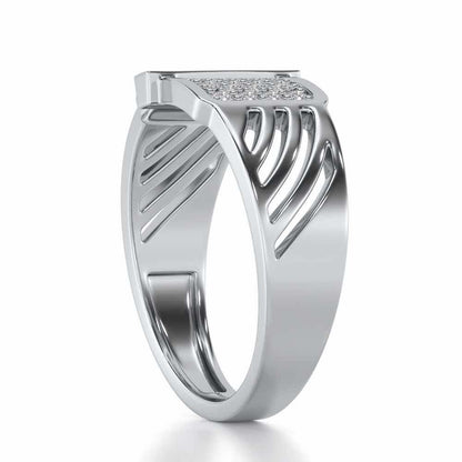 Ecstatic Silver Ring For Men - White Gold - Image 3