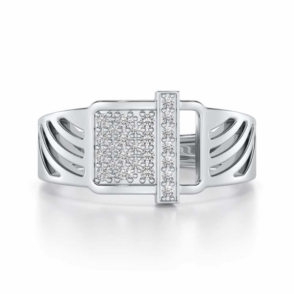 Ecstatic Silver Ring For Men - White Gold - Image 4