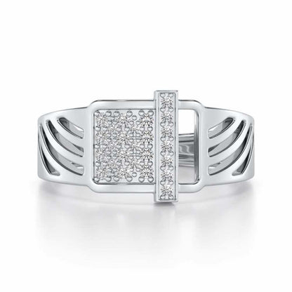 Ecstatic Silver Ring For Men - White Gold - Image 4