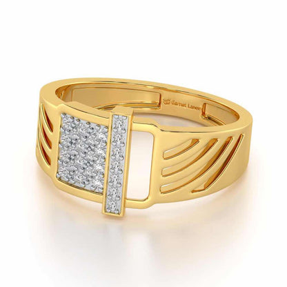 Ecstatic Silver Ring For Men - Yellow Gold - Image 2