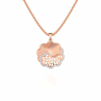 Effulgent Grace Silver Pendant - Rose Gold - Image 1