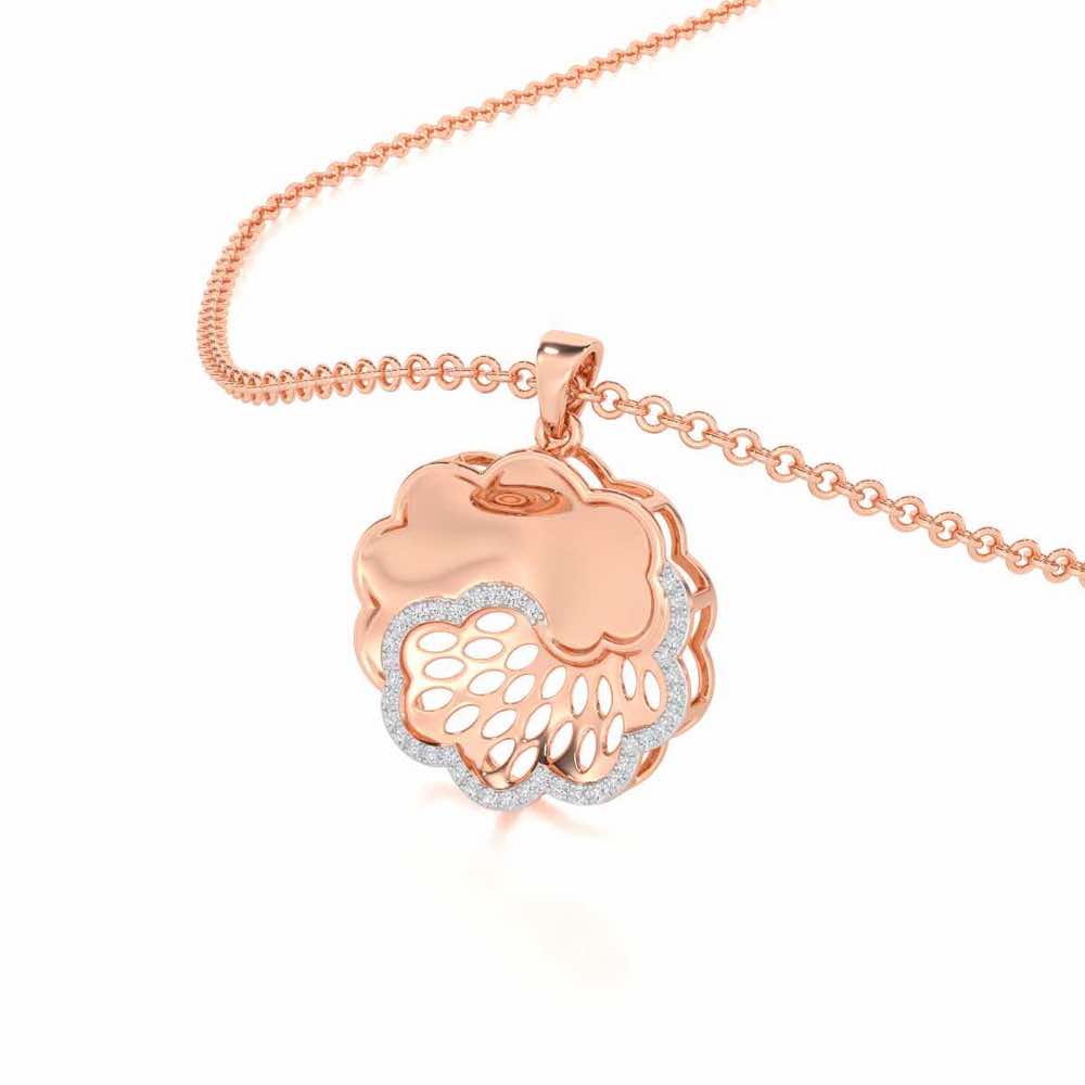 Effulgent Grace Silver Pendant - Rose Gold - Image 2