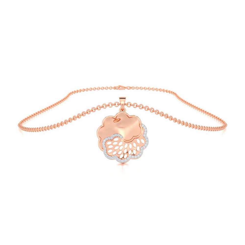 Effulgent Grace Silver Pendant - Rose Gold - Image 3