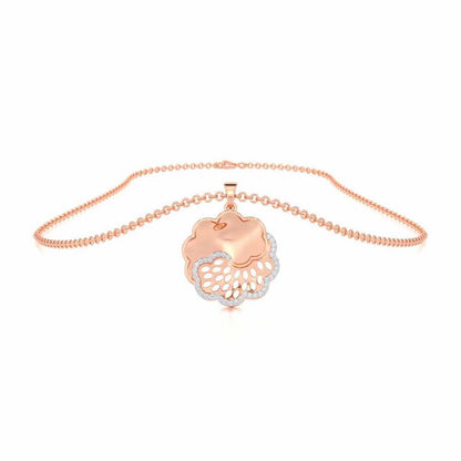 Effulgent Grace Silver Pendant - Rose Gold - Image 3