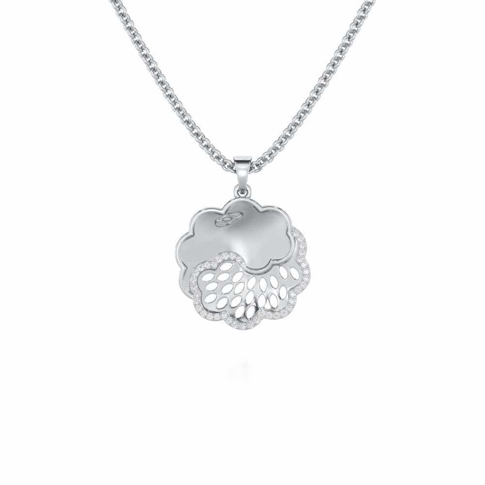 Effulgent Grace Silver Pendant - White Gold - Image 1